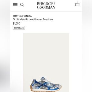 BOTTEGA VENETA
Orbit Metallic Rubber and Mesh Sneakers-WORN ONCE, too sm